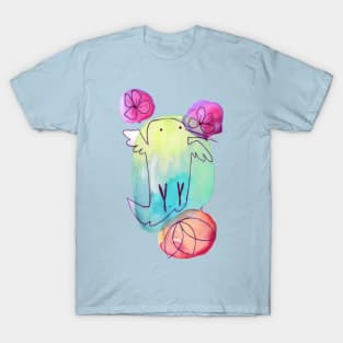 Hummingbird with Flowers Watercolor T-Shirt